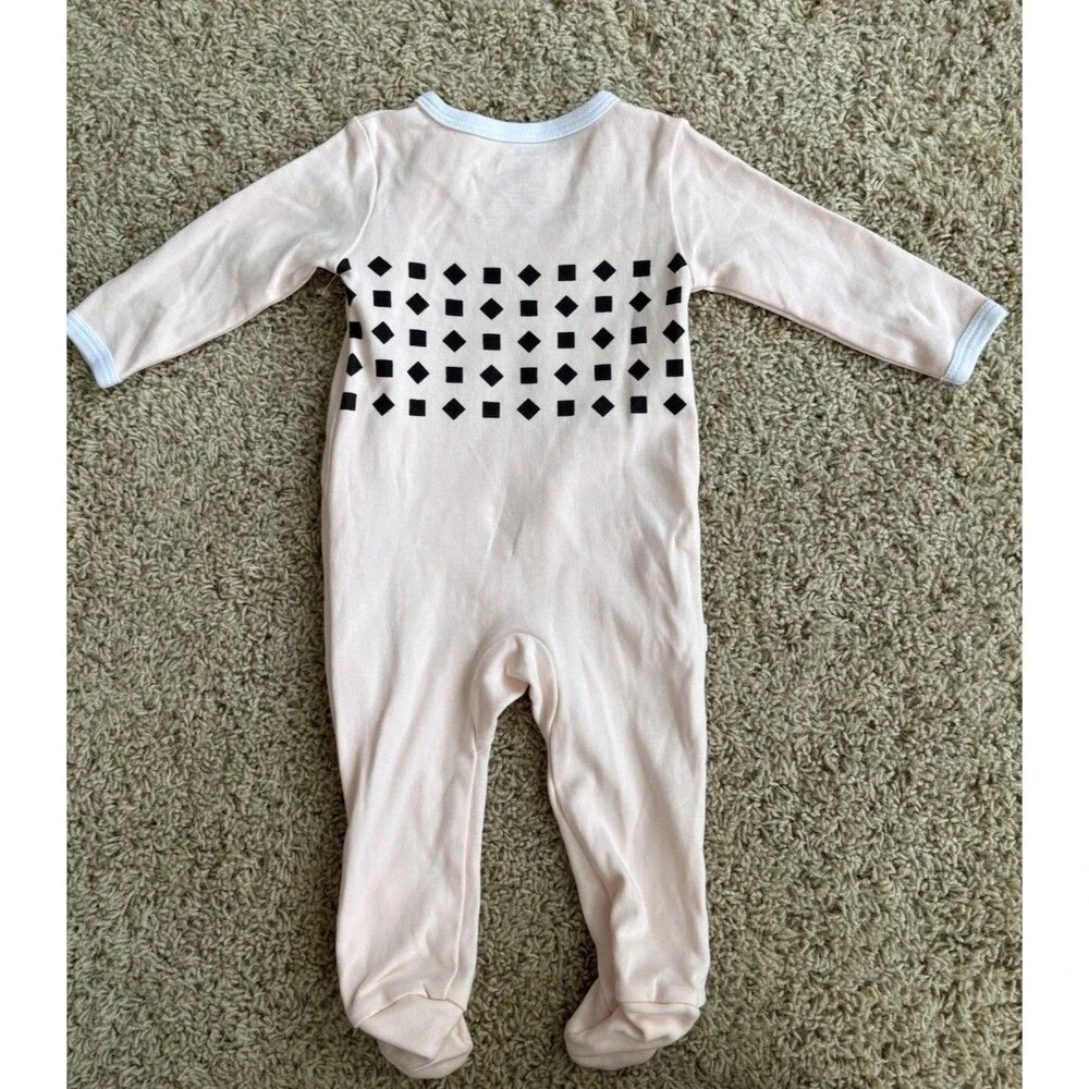 NANIT Breathing Wear Pajamas Pink 3-6 Months 100% Cotton Double Zipper NWOT